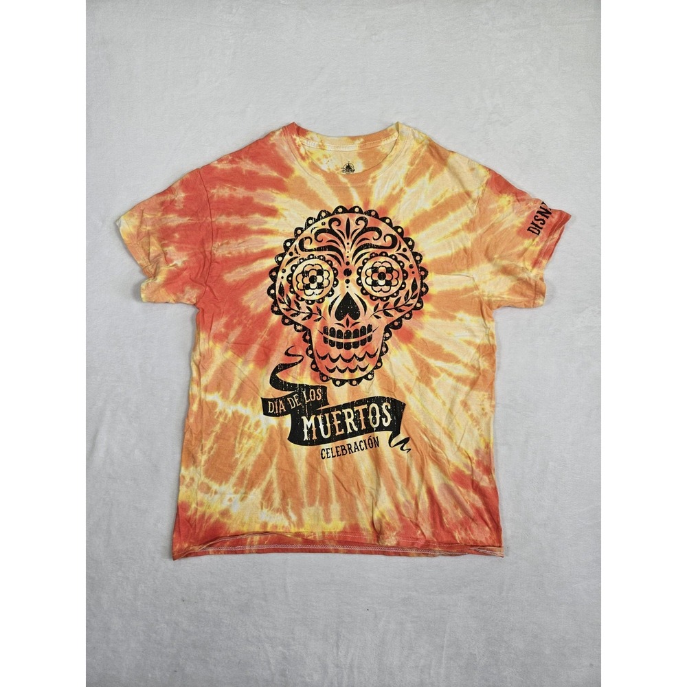 Walt Disneyland Dia de los Muertos Tie Dye T-shirt Size Men Large